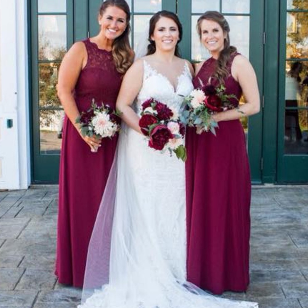 COPY - After Six Burgundy Bridesmaid Dress - Picture 8 of 8
